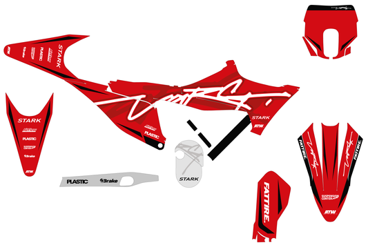 KTM 50 SX motocross graphics kit - Cutz Orange