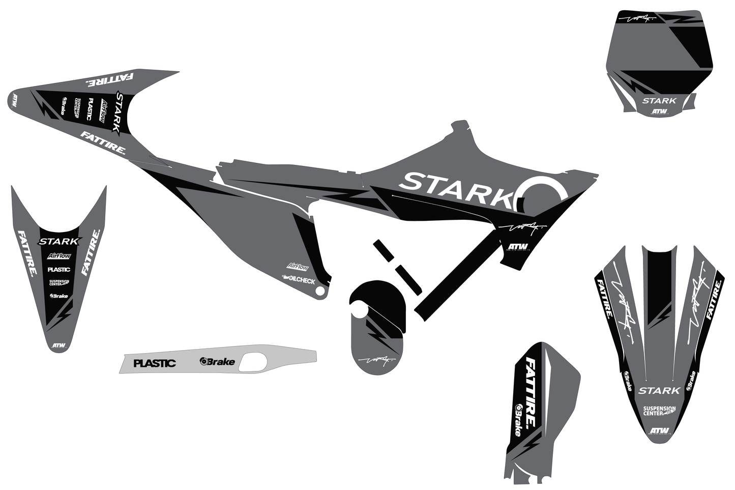 KTM 50 SX motocross graphics kit - Cutz Orange