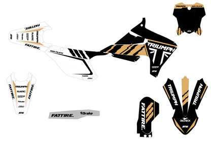 TRIUMPH TF-X motocross graphics kit - Factory-K24 Beige