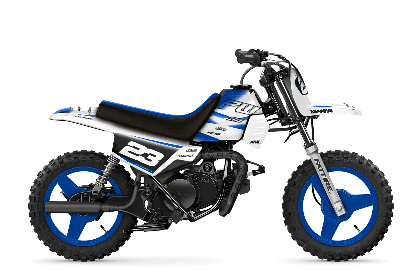 Motocross graphic kit YAMAHA PW 50 - Factory-K22 White