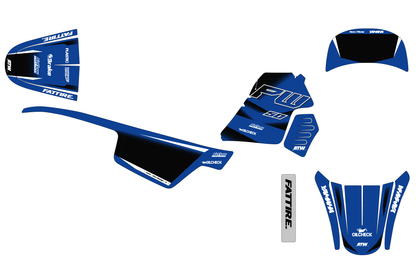 YAMAHA PW 50 motocross graphics kit - Factory-K22 Blue