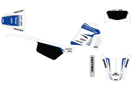 Motocross graphic kit YAMAHA PW 50 - Factory-K23 White
