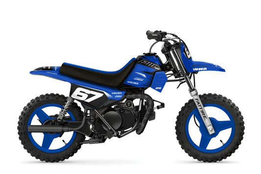 YAMAHA PW 50 motocross graphics kit - Factory-K23 Blue