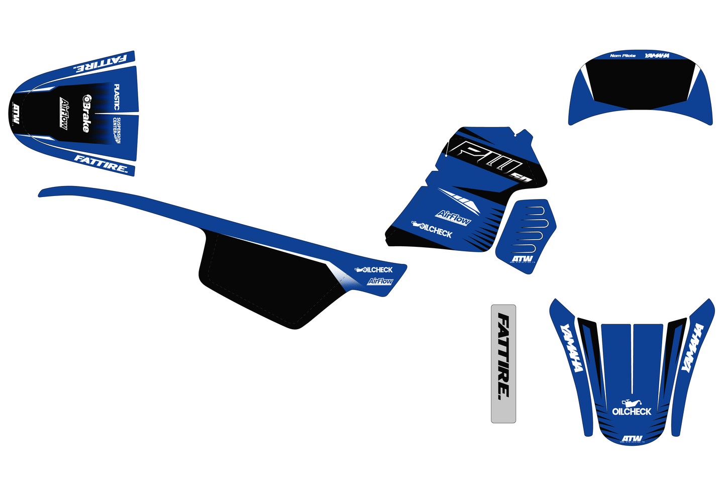 YAMAHA PW 50 motocross graphics kit - Factory-K23 Blue