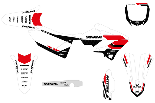 Kit déco motocross Yamaha YZ - Year70 Rouge