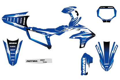 Kit déco motocross Yamaha YZ-F - Factory K26 Bleu