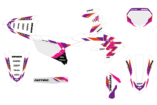 Kit déco motocross Yamaha YZ-F - Year50 Blanc