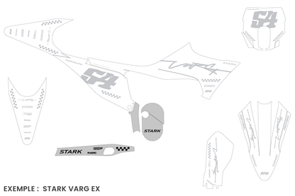Kit déco Stark VARG MX/EX/SM - SVMX008 Blanc
