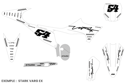 Kit déco Stark VARG MX/EX/SM - SVMX008 Noir