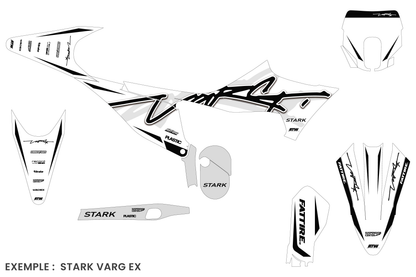Kit déco Stark VARG MX/EX/SM - SVMX010 Blanc