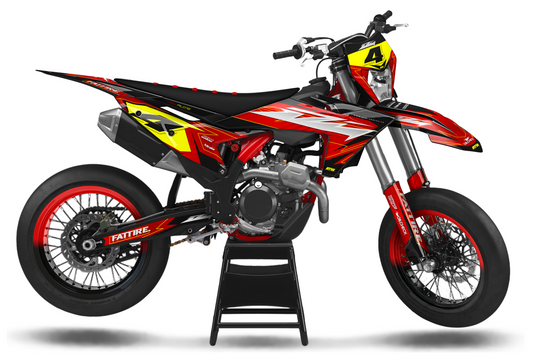Kit déco Supermotard Tout Modèles - ATSM001 Rouge
