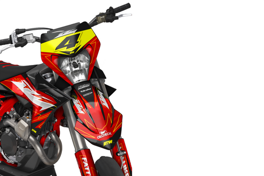 Kit déco Supermotard Tout Modèles - ATSM001 Rouge