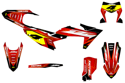 Supermoto Graphics Kit – All Models – ATSM001 Red
