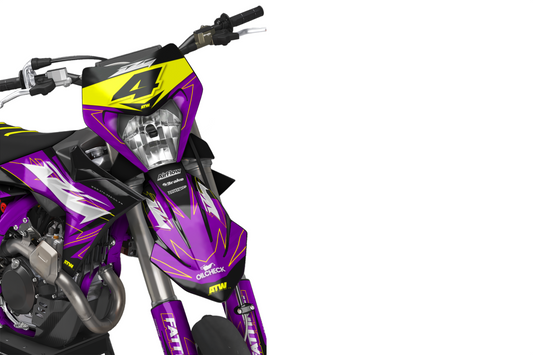 Kit déco Supermotard Tout Modèles - ATSM001 Violet