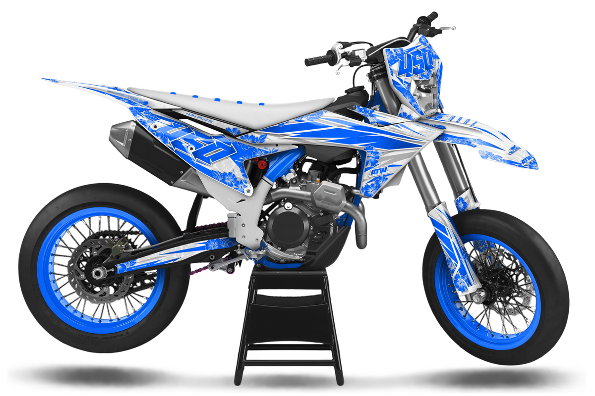 Supermoto Graphics Kit - All Models - ATSM002 Blue