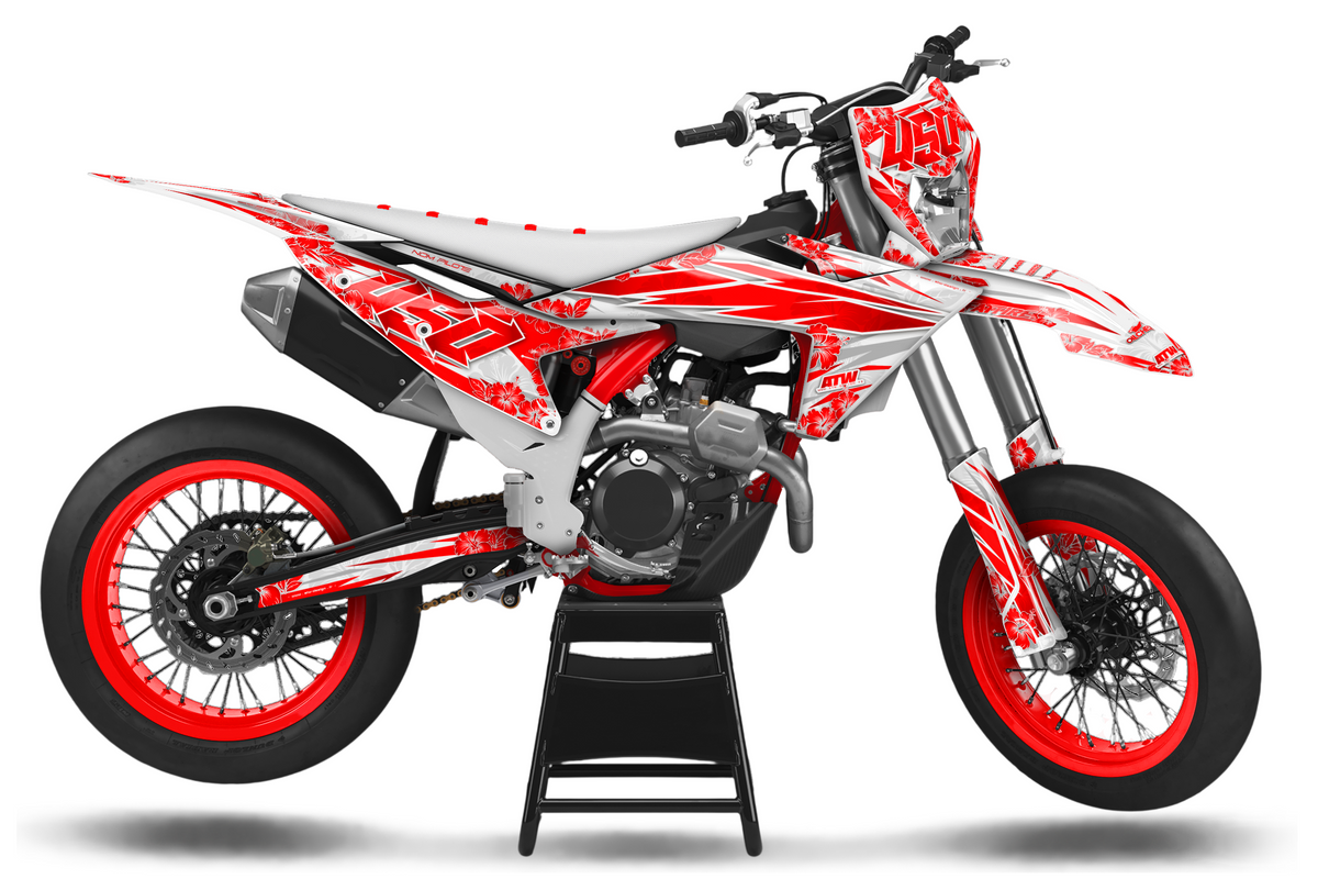 Supermoto Graphics Kit - All Models - ATSM002 Red