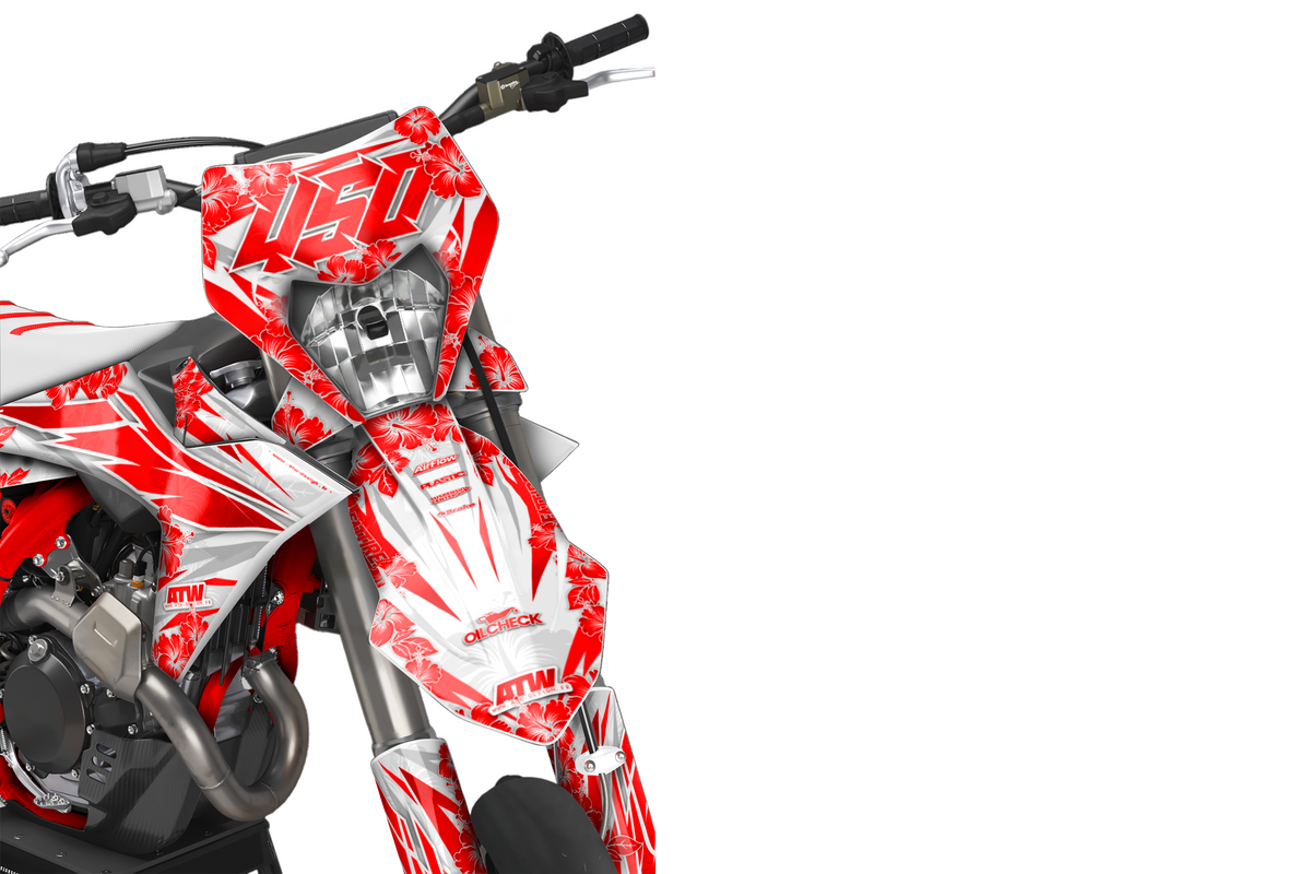Supermoto Graphics Kit - All Models - ATSM002 Red