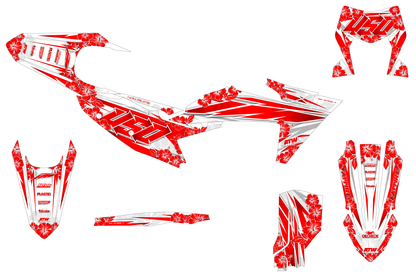 Supermoto Graphics Kit - All Models - ATSM002 Red