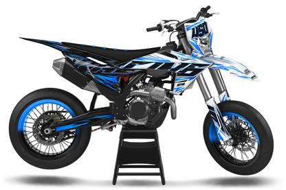 Supermoto Graphics Kit - All Models - ATSM003 Blue