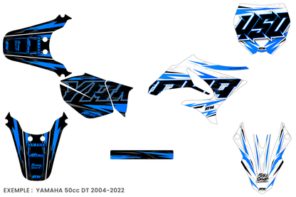 Supermoto Graphics Kit - All Models - ATSM003 Blue
