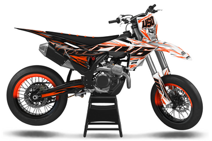 Supermoto Graphics Kit - All Models - ATSM003 Orange