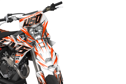 Supermoto Graphics Kit - All Models - ATSM003 Orange