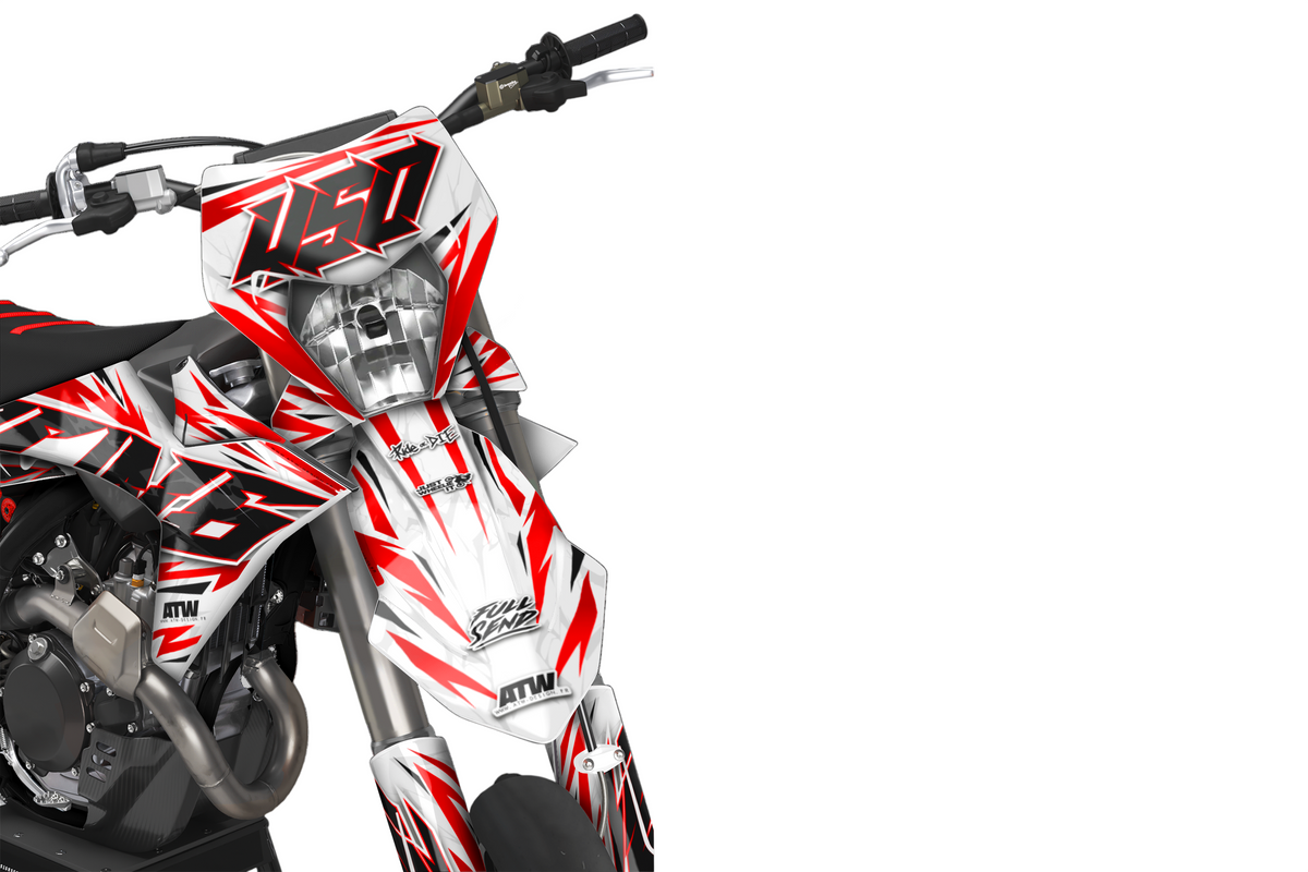 Supermoto Graphics Kit - All Models - ATSM003 Red