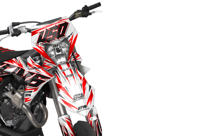 Supermoto Graphics Kit - All Models - ATSM003 Red