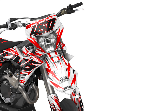 Kit déco Supermotard Tout Modèles - ATSM003 Rouge