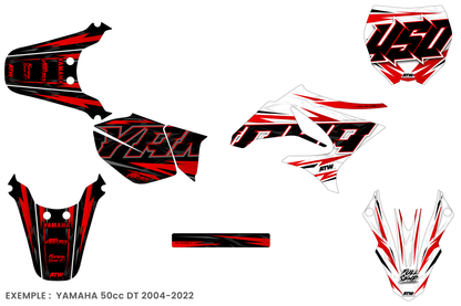 Supermoto Graphics Kit - All Models - ATSM003 Red