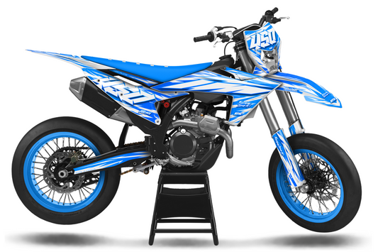 Kit déco Supermotard Tout Modèles - ATSM004 Bleu