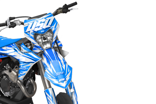Kit déco Supermotard Tout Modèles - ATSM004 Bleu