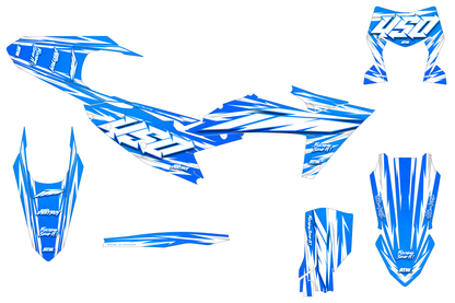 Kit déco Supermotard Tout Modèles - ATSM004 Bleu