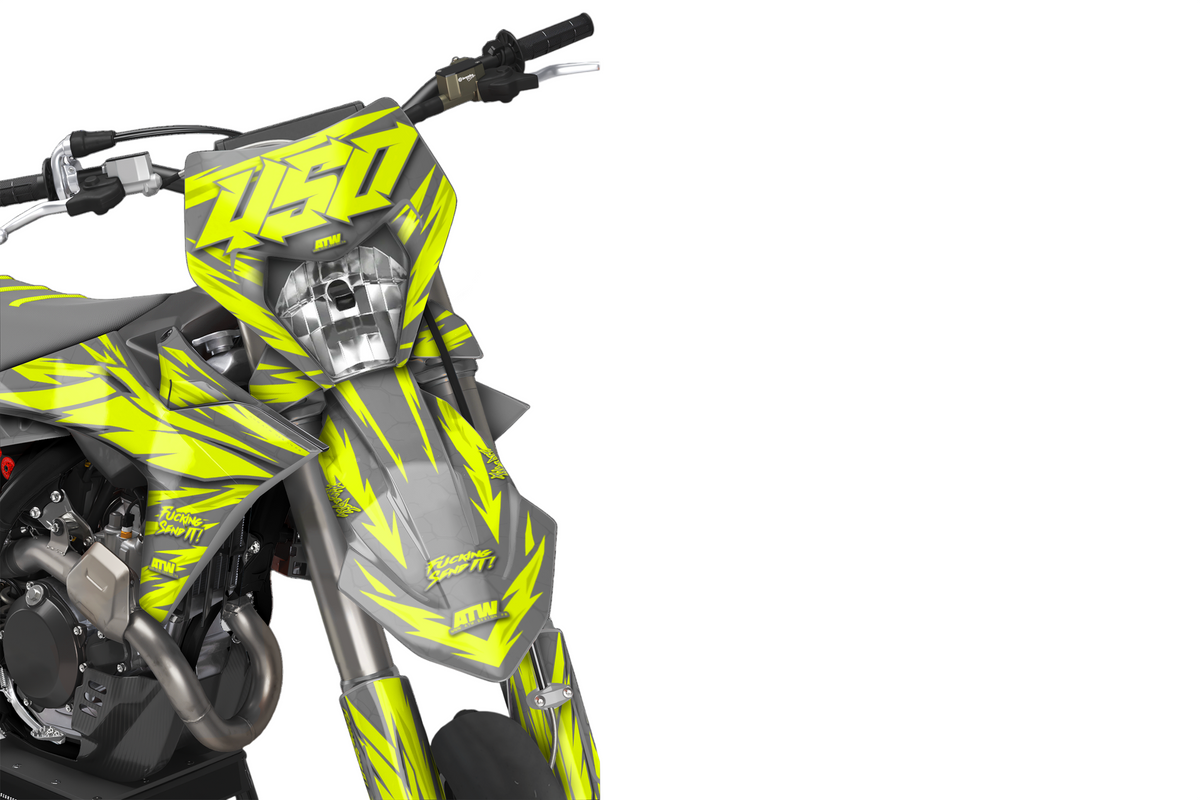 Supermoto Graphics Kit - All Models - ATSM004 Gray