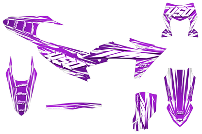 Kit déco Supermotard Tout Modèles - ATSM004 Violet