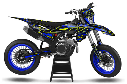 Kit déco Supermotard Tout Modèles - ATSM005 Bleu