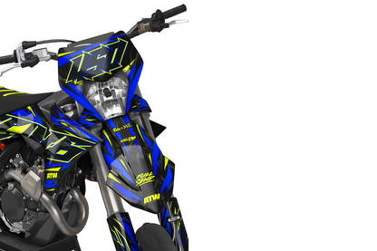 Kit déco Supermotard Tout Modèles - ATSM005 Bleu