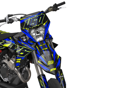 Kit déco Supermotard Tout Modèles - ATSM005 Bleu