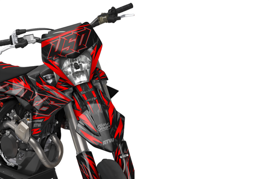 Kit déco Supermotard Tout Modèles - ATSM005 Rouge