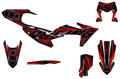 Kit déco Supermotard Tout Modèles - ATSM005 Rouge