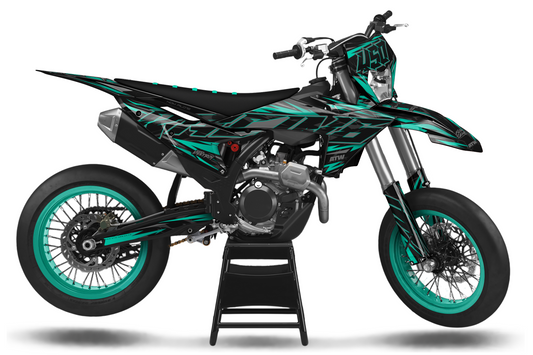Kit déco Supermotard Tout Modèles - ATSM005 Teal