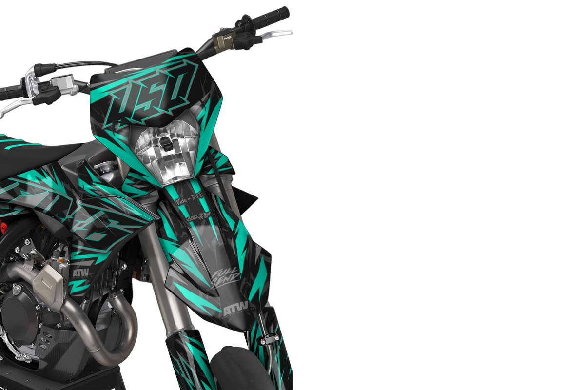 Supermoto Graphics Kit - All Models - ATSM005 Teal
