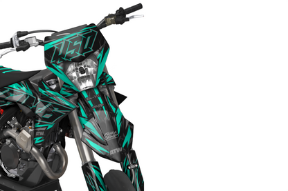 Supermoto Graphics Kit - All Models - ATSM005 Teal