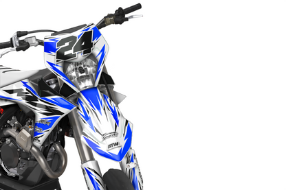 Supermoto Graphics Kit - All Models - ATSM006 Blue