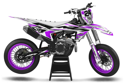 Supermoto Graphics Kit - All Models - ATSM006 Purple