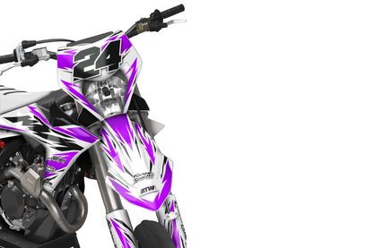 Supermoto Graphics Kit - All Models - ATSM006 Purple