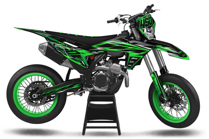 Kit déco Supermotard Tout Modèles - ATSM007 Vert