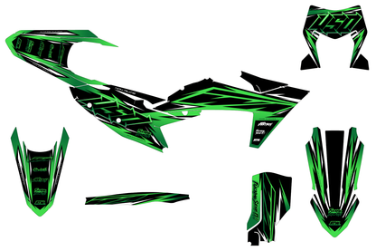 Kit déco Supermotard Tout Modèles - ATSM007 Vert