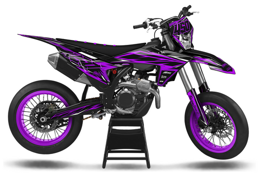 Kit déco Supermotard Tout Modèles - ATSM007 Violet