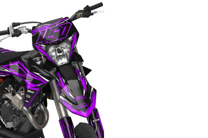 Kit déco Supermotard Tout Modèles - ATSM007 Violet